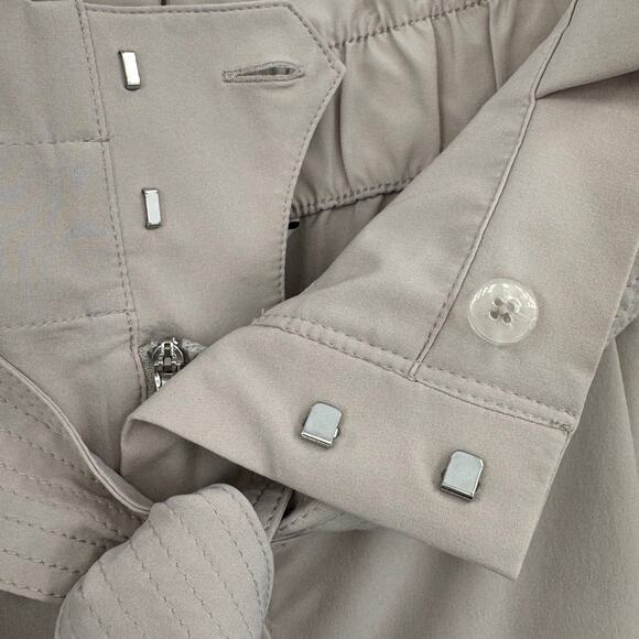 Athleta Skyline shorts II women's 20 paperbag belted high rise athleisure beige - Picture 8 of 11